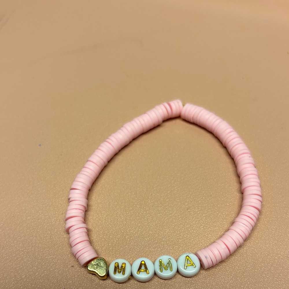 Pink Beaded Mama Bracelet